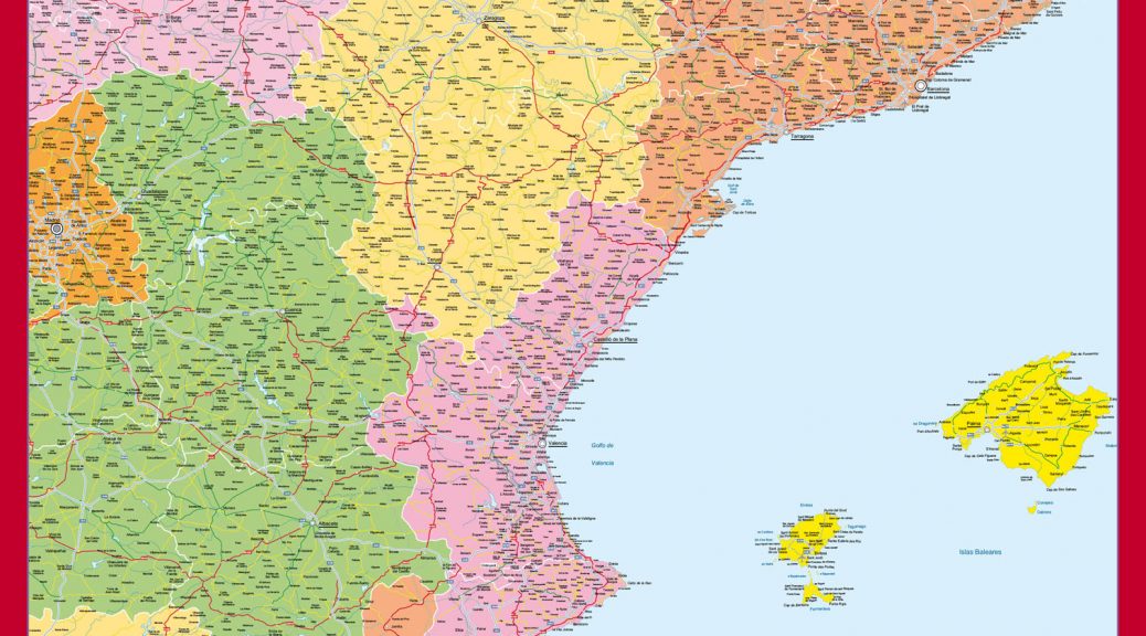 Mapa Mural Mediterraneo Bus Navarro