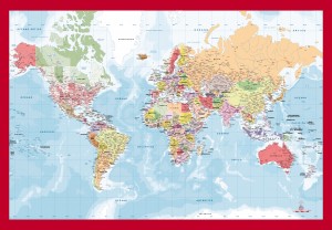 Mapamundi mural politico 2015