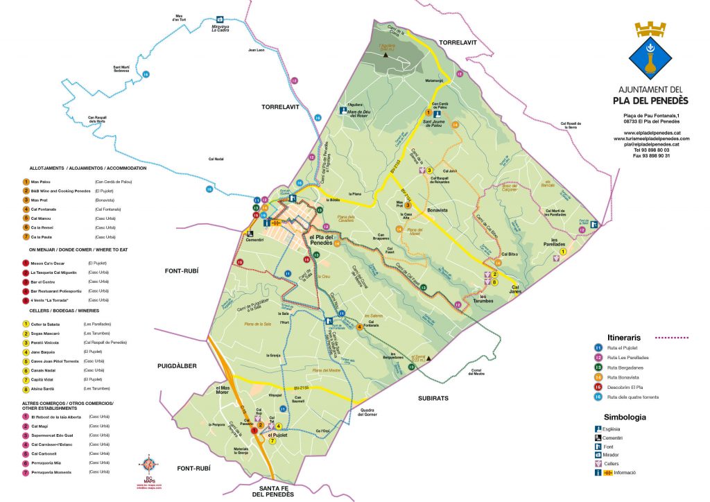 BC Maps mapa municipio El Pla del Penedes vectorial illustrator eps