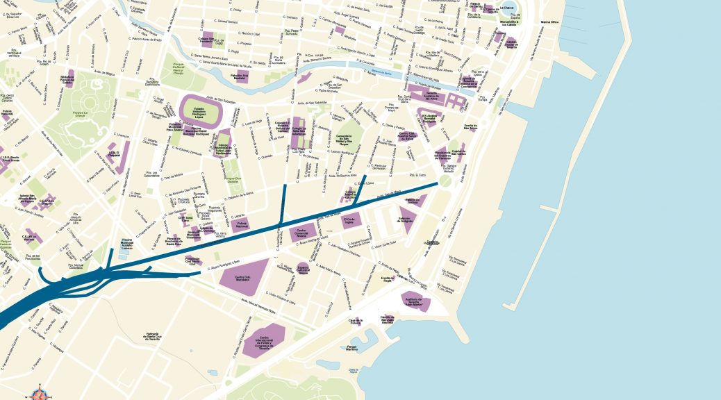 mapa vectorial illustrator eps Santa Cruz Tenerife