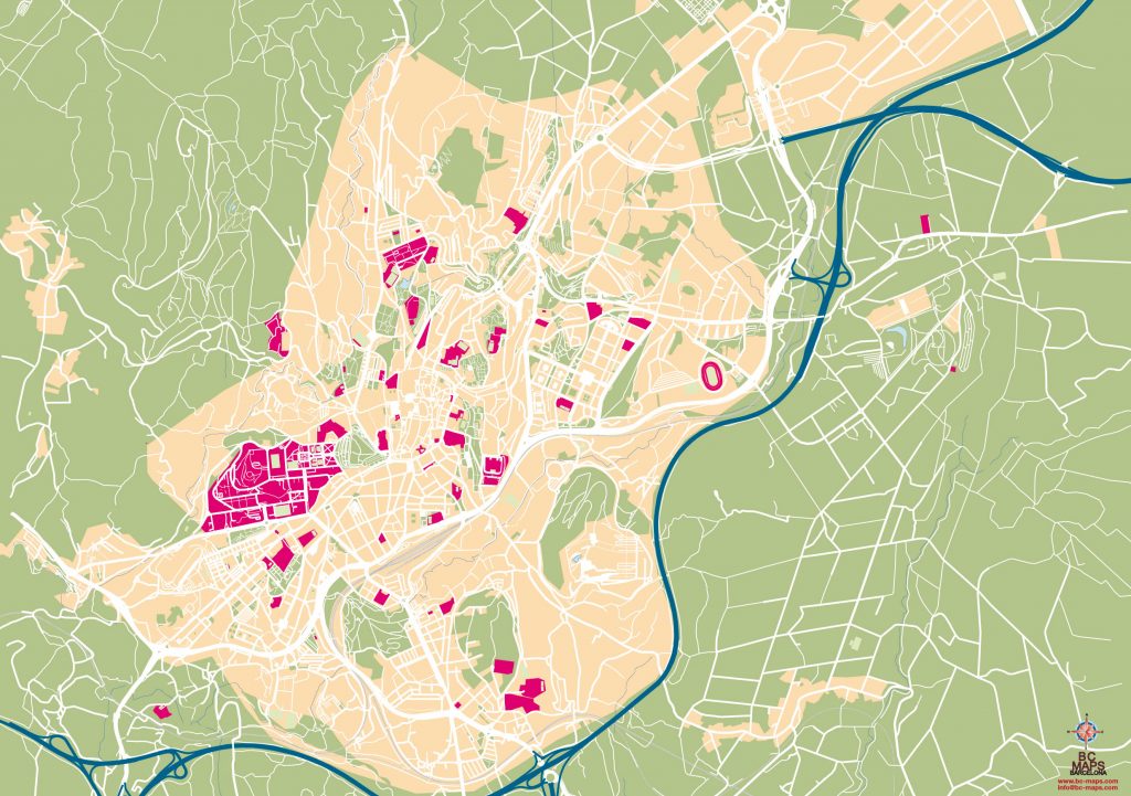 Santiago De Compostela Mapa Vectorial Illustrator Eps Editable Bc santiago-de-compostela-mapa-vectorial-illustrator-eps-editable-bc