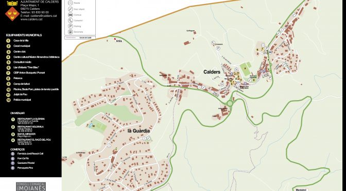 Calders mapa turístic, plànol per l’Ajuntament 2019 | Bc Maps mapa ...