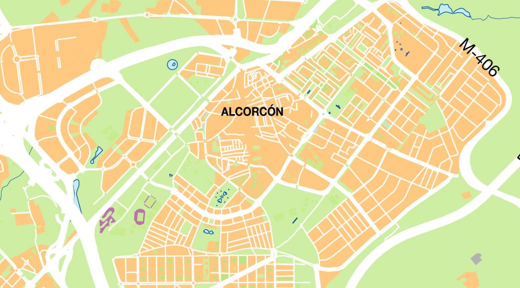Alcorcon AM mapa vectorial illustrator eps