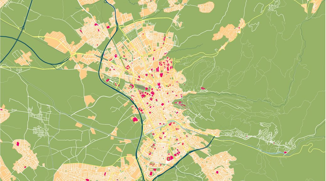 Granada AM mapa vectorial illustrator eps