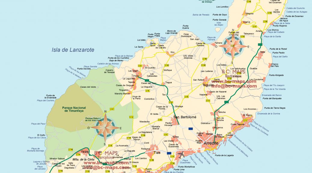 Lanzarote mapa vectorial illustrator eps ai