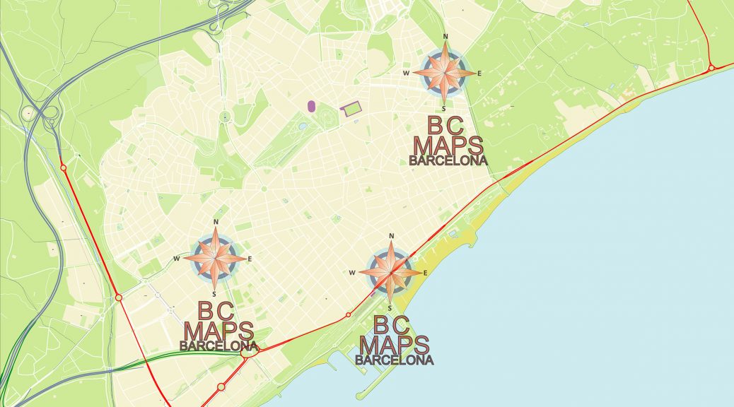 Mataro mapa vectorial illustrator eps ai