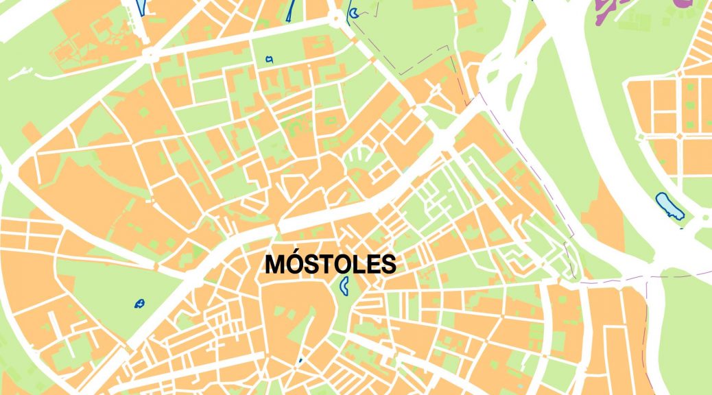 Mostoles AM mapa vectorial illustrator eps