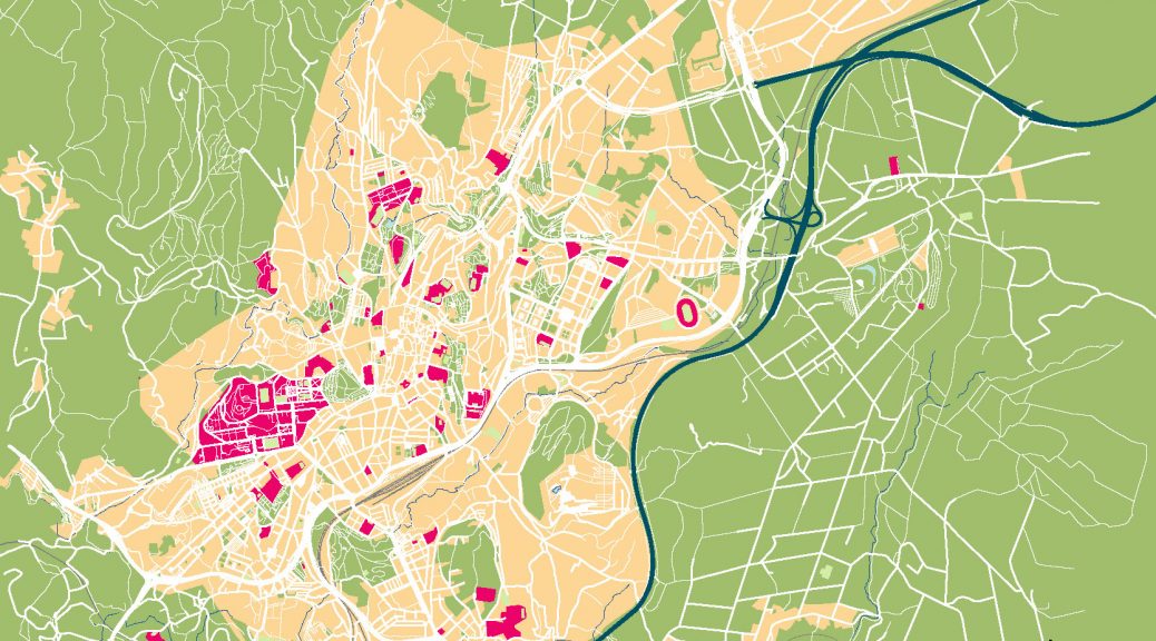 Santiago de Compostela mapa vectorial illustrator eps ai CC
