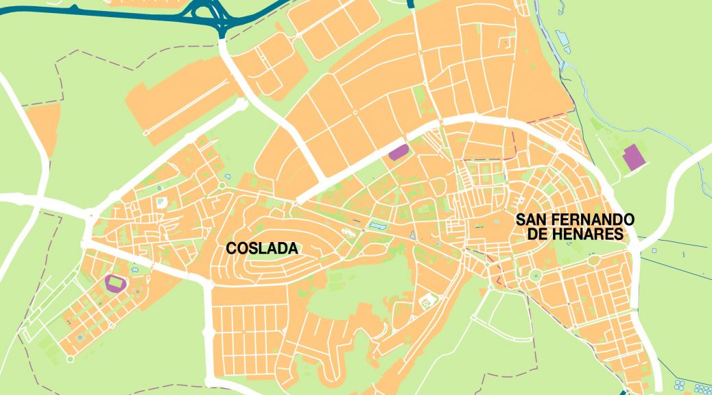 San Fernando de Henares AM mapa vectorial illustrator eps ai CC