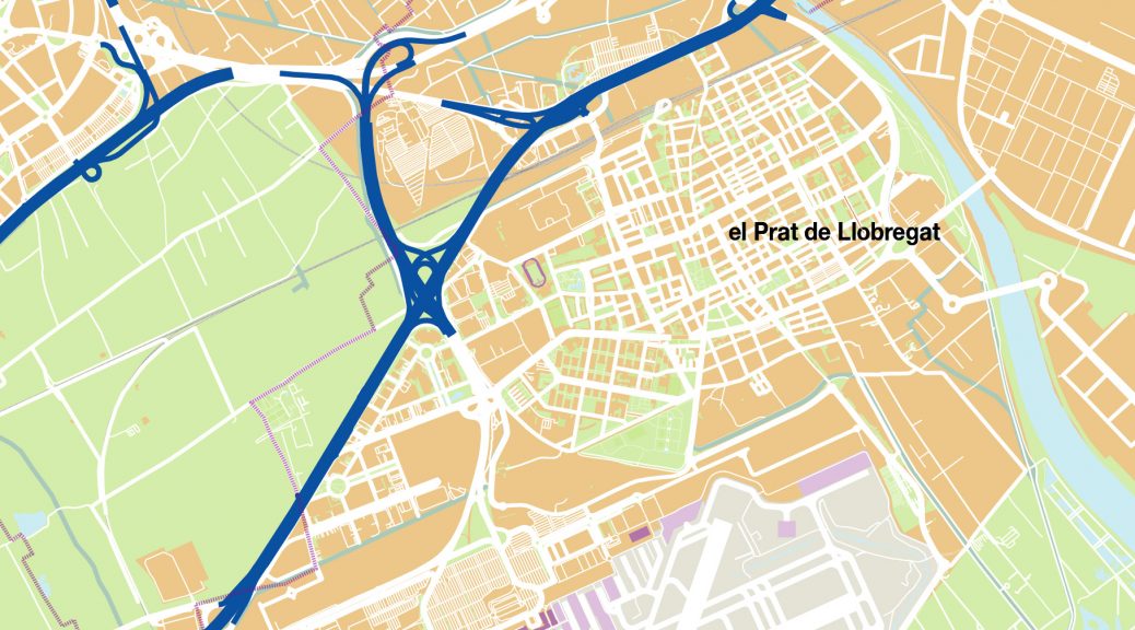 El Prat de Llobregat mapa vectorial illustrator eps ai cc
