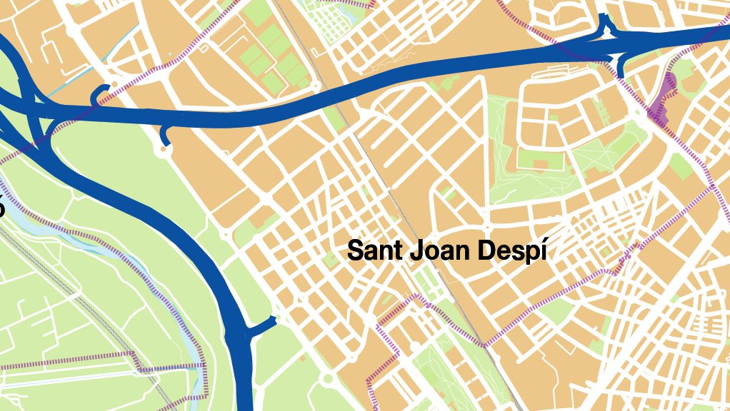 Sant Joan Despi mapa vectorial illustrator eps ai CC