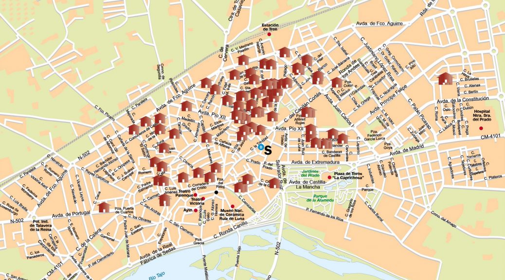 Talavera de la Reina mapa vectorial illustrator eps si CC