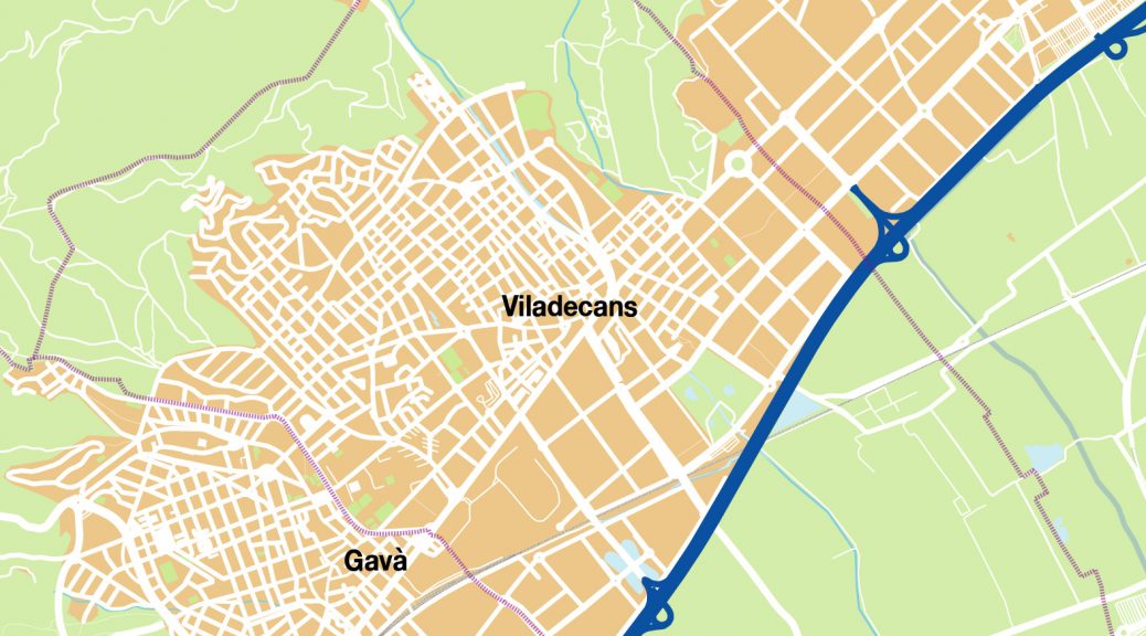 Viladecans mapa vectorial illustrator eps ai cc