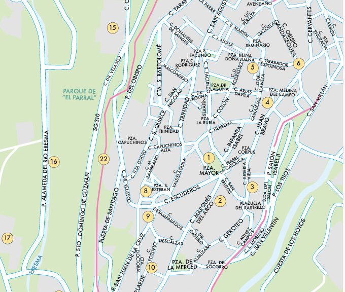Segovia mapa vectorial illustrator eps ai cc Ave