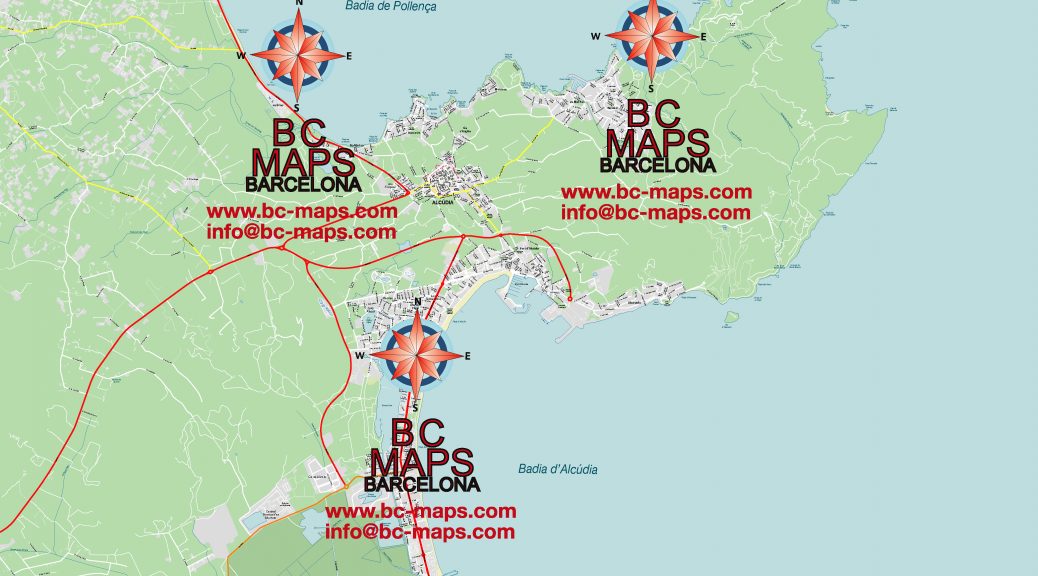 Alcudia-mapa-plano-vectorial-illustrator-eps-editable