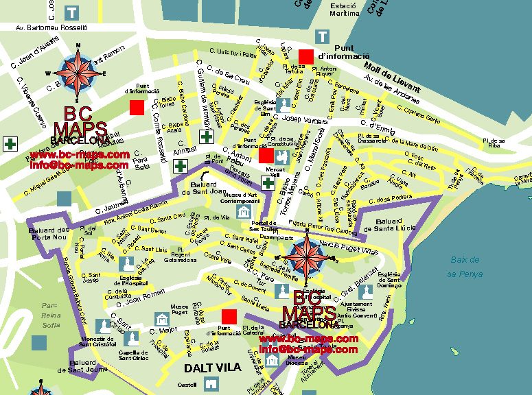 Dalt-da-Vila-Eivissa-mapa-plano-vectorial-illustrator-eps-editable