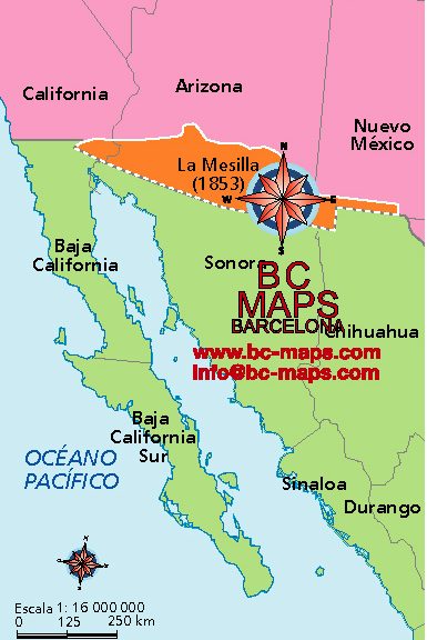 mapa-la-Mesilla-Mexico-libro-texto-vectorial-illustrator-eps