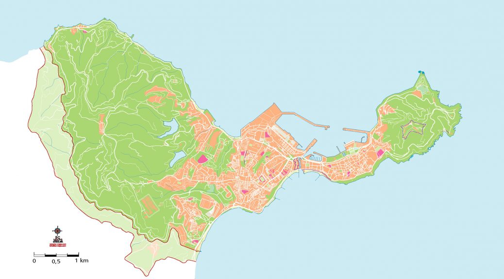 Ceuta mapa vectorial illustrator eps editable