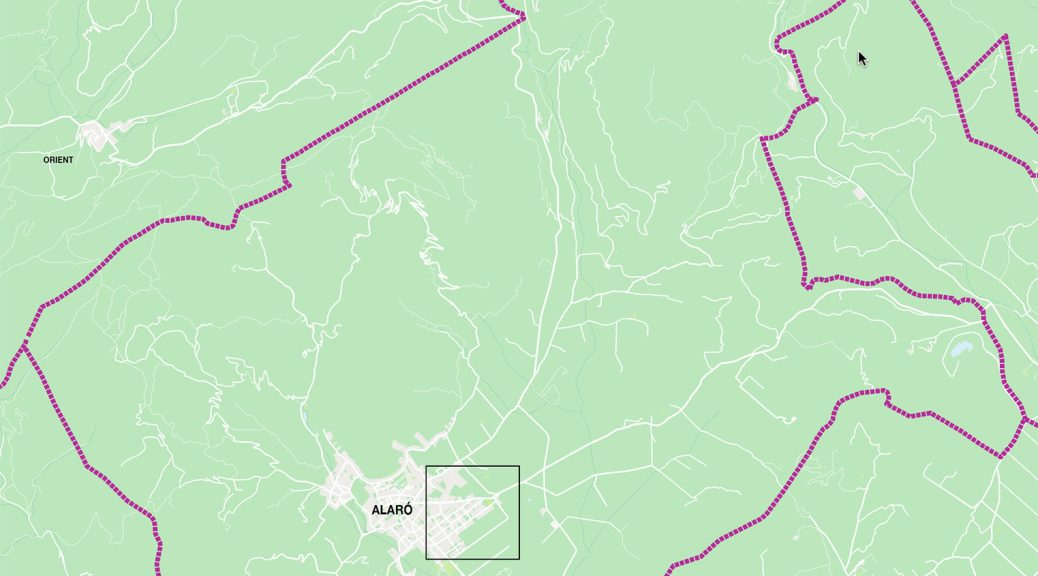 Alaró mapa vectorial illustrator eps