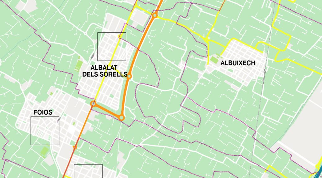 Albalat dels Sorells mapa vectorial illustrator eps