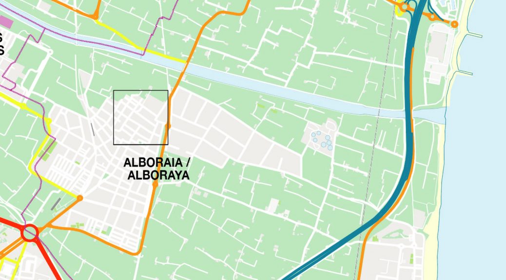 Alboraia / Alboraya mapa vectorial illustrator eps
