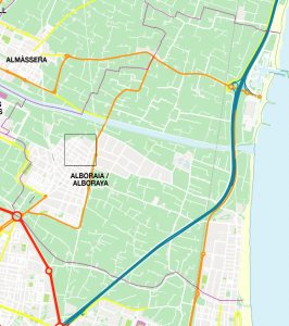 Alboraia / Alboraya mapa vectorial illustrator eps