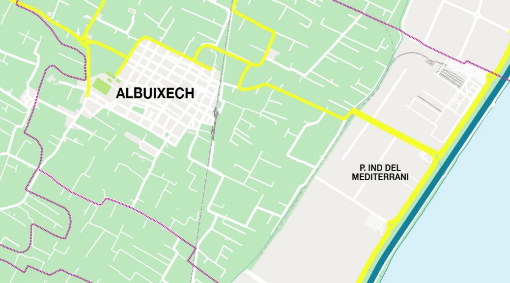 Albuixech mapa vectorial illustrator eps