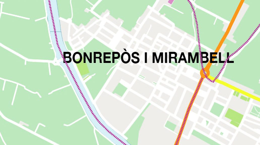Bon Repòs i Mirambell mapa vectorial illustrator eps