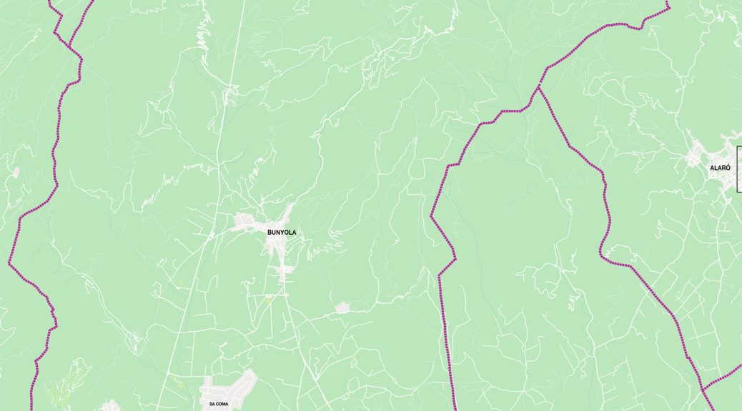 Bunyola mapa vectorial illustrator eps