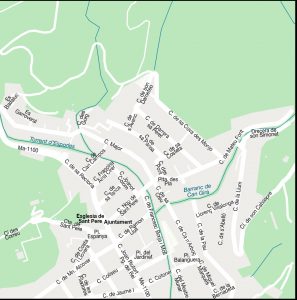 Esporles mapa vectorial illustrator eps zoom