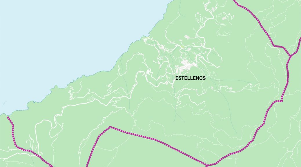 Estellencs mapa vectorial illustrator eps