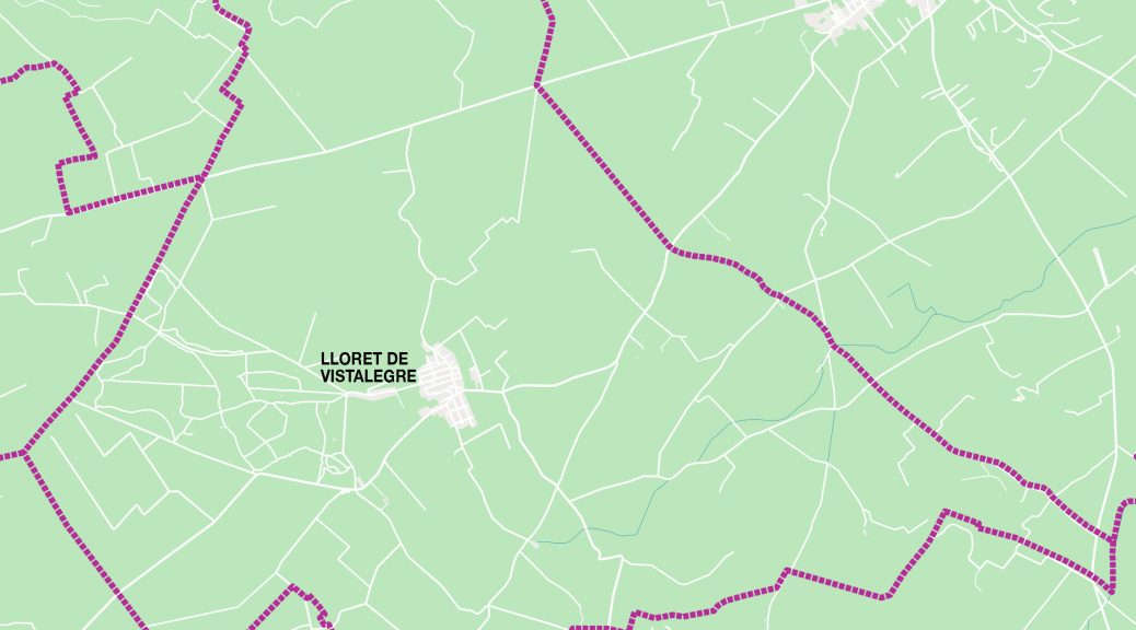 Lloret de Vistalegre mapa vectorial illustrator eps