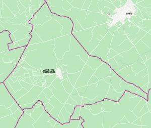 Lloret de Vistalegre mapa vectorial illustrator eps