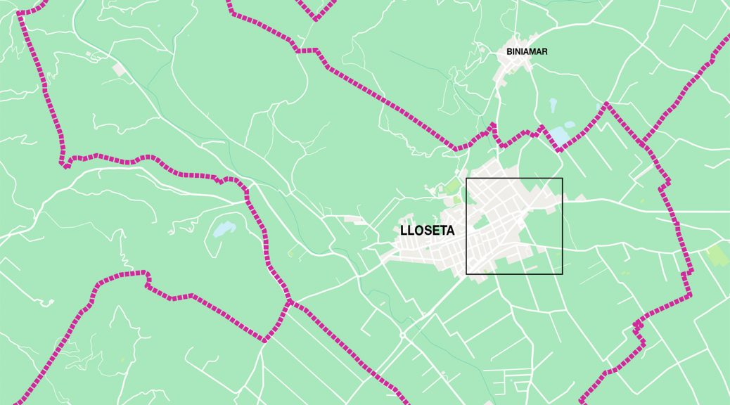 Lloseta mapa vectorial illustrator eps