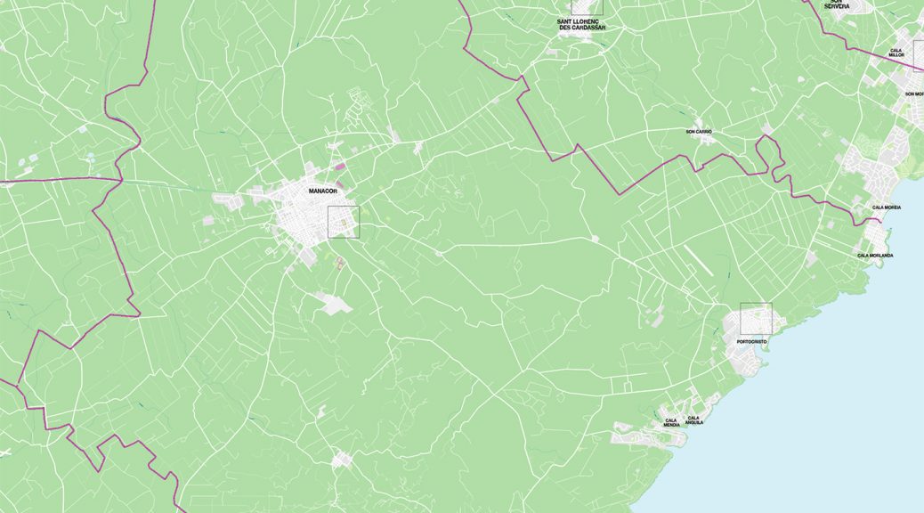 Manacor mapa vectorial illustrator eps