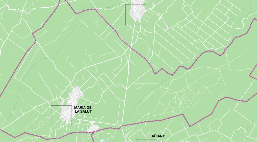 Maria la Salut mapa vectorial illustrator eps