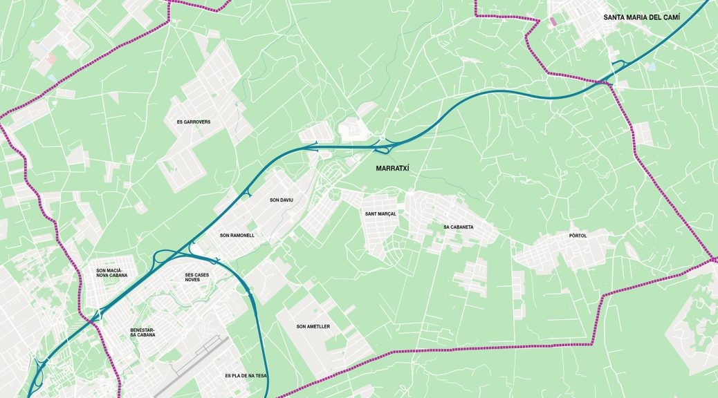 Marratxí mapa vectorial illustrator eps