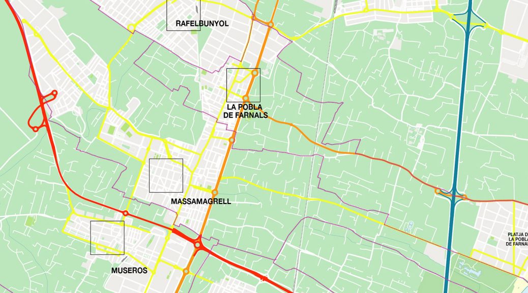 Massamagrell mapa vectorial illustrator eps