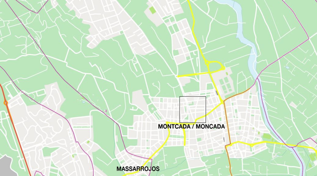 Montcada Moncada mapa vectorial illustrator eps