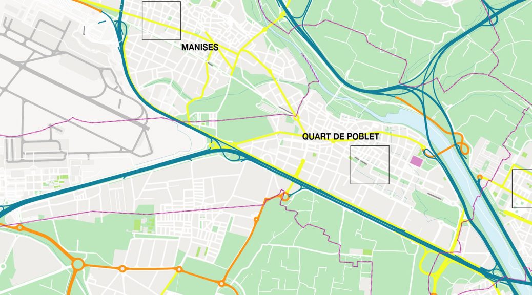 Quart de Poblet mapa vectorial illustrator eps