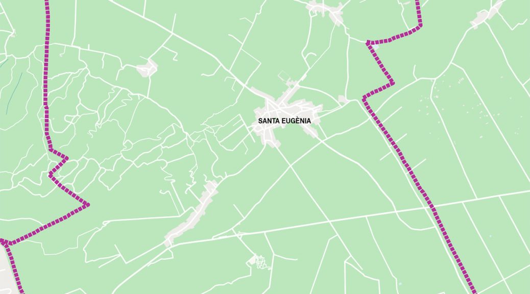 Santa Eugenia mapa vectorial illustrator eps