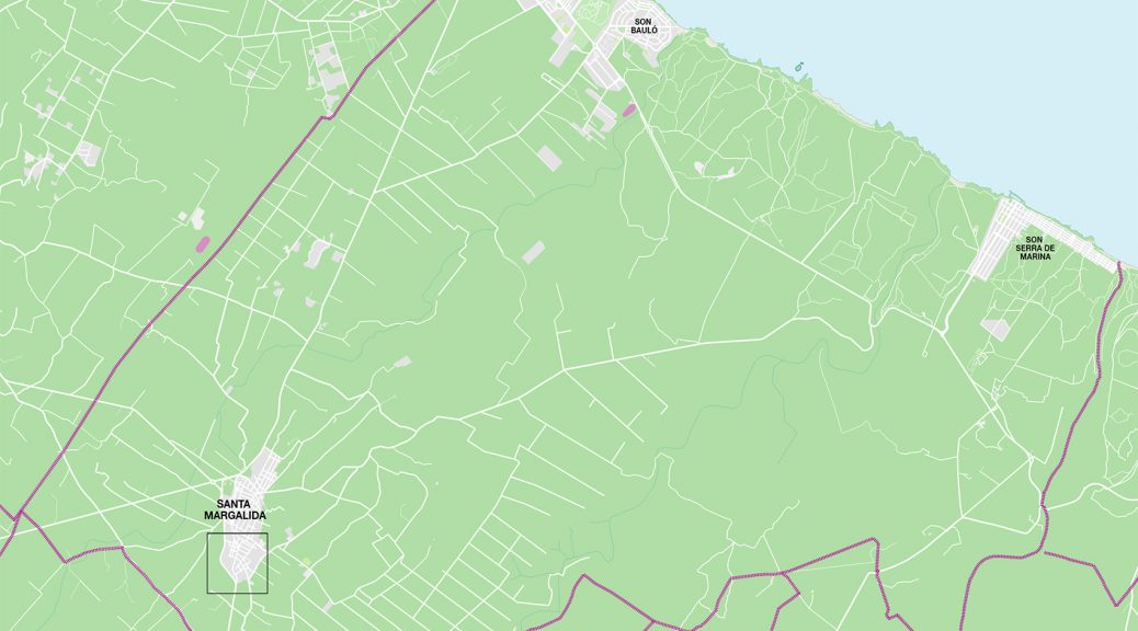 Santa Margalida mapa vectorial illustrator eps
