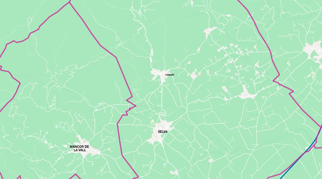 Selva Mallorca mapa vectorial illustrator eps