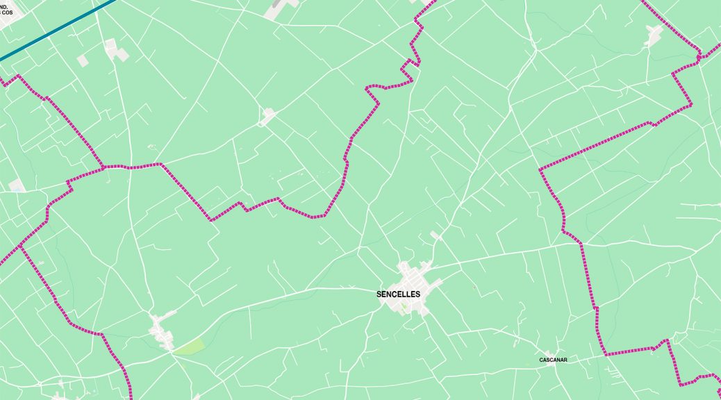 Sencelles mapa vectorial illustrator eps