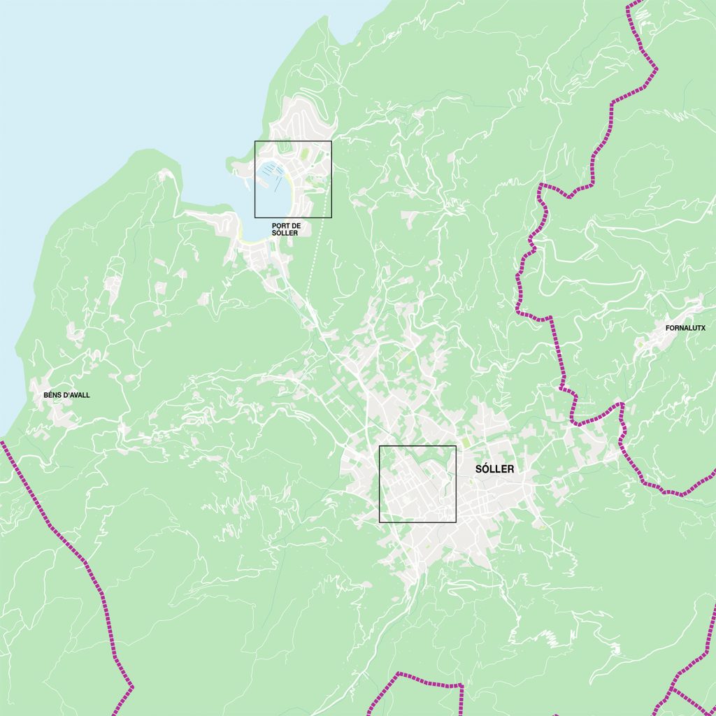 Soller mapa vectorial illustrator eps