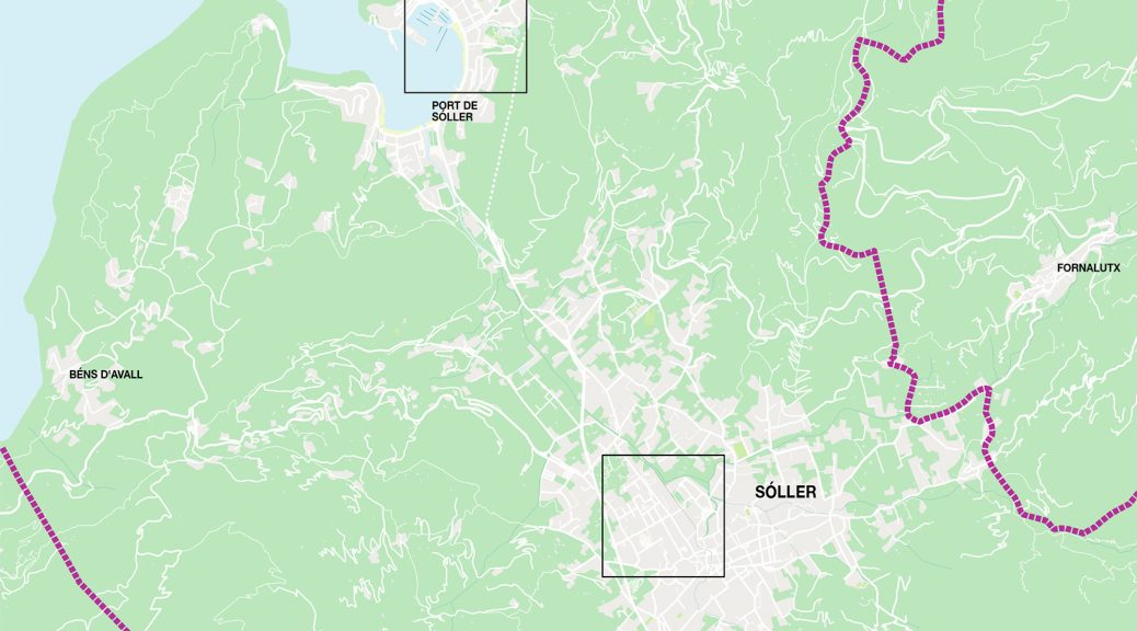 Soller mapa vectorial illustrator eps