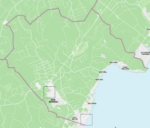 Son Servera mapa vectorial illustrator eps