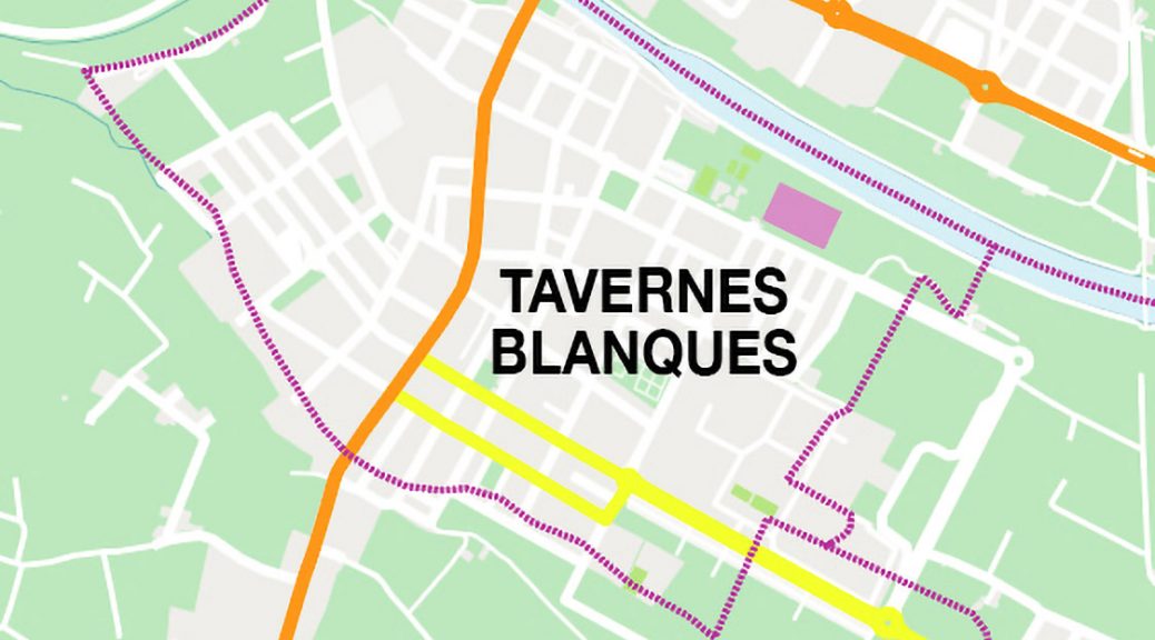 Tavernes Blanques mapa vectorial illustrator eps