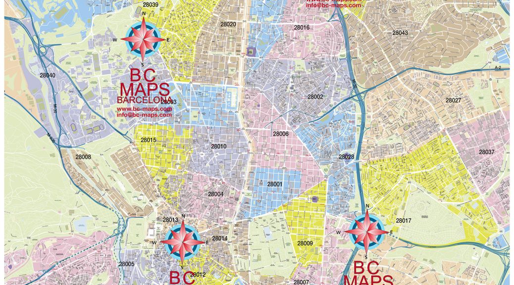 Madrid mapa codigos postales