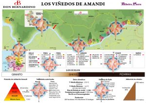 Amandi mapa vectorial illustrator eps Ribeira Sacra